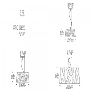 Lámpara suspensión Dress de Fambuena iluminación. Lámparas modernas.
