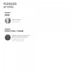 Lámpara aplique de pared  Flexiled Steel  de Contardi con diseño elegante, único y moderno.