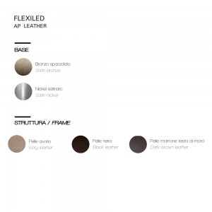 Lámpara de pared Flexiled Leather de Contardi con diseño elegante, elegante y moderno.