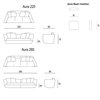 Sofá Aura diseño de alta calidad de Bensen.Muebles de diseño.