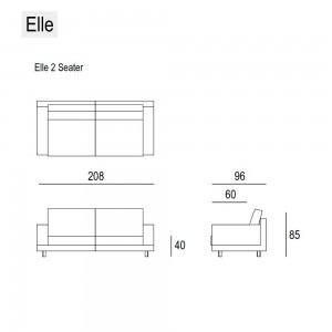 Sofá Elle de alto diseño de Bensen.
