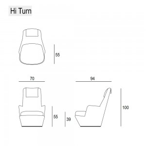 Sillón Hi Turn diseño de lujo de Bensen. Muebles de diseño