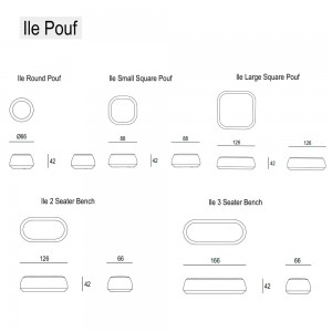 Pouf Ile de Bensen con diseño moderno y elegante lleno de calidez y confort