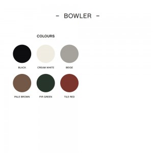 Mesa auxiliar Bowler de diseño moderno y exclusivo de Hay para espacios públicos.