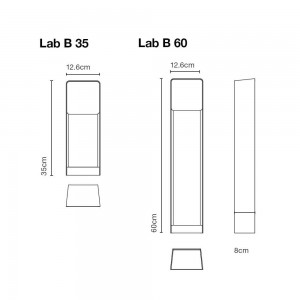 Lámpara de pie Lab Outdoor Marset. Lámparas de diseño para exteriores.