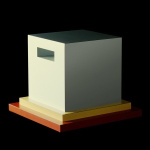 Mesita auxiliar Cream de diseño moderno y exclusivo de Memphis.