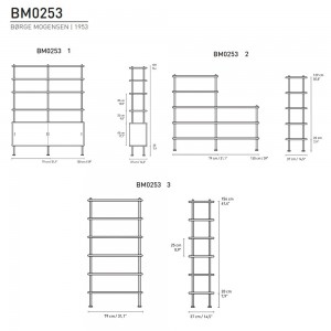 Estantería modular BM0253 elegante y moderna para espacios interiores de Carl Hansen and Son.
