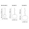 Lámpara colgante Glo-Ball S de Flos. Iluminación de luz difusa para salón.