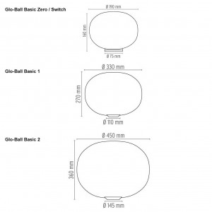 Lámpara de mesa Glo-ball Basic Zero de Flos. Lámpara de sobremesa de luz difusa.