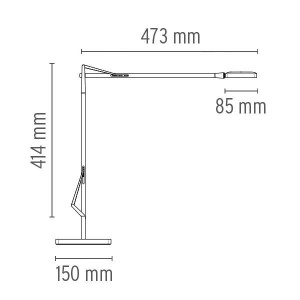 Lámpara de sobremesa de escritorio con luz directa Kelvin Edge de Flos