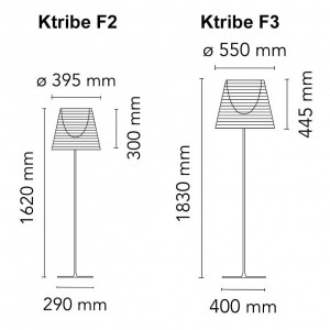 Lámpara suelo Ktribe F2/F3 de Flos. Lámpara pie luz ambiene salón