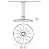 Lámpara suspensión Lent ideal para espacios modernos interiores de Martinelli Luce.