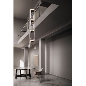 Lámpara suspensión cristal Noctambule Low Cylinders and Cone de Flos