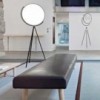 Lámpara de aluminio de pie Superloon de Flos Iluminación. Lámparas minimalistas.