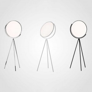 Lámpara de aluminio de pie Superloon de Flos Iluminación. Lámparas minimalistas.