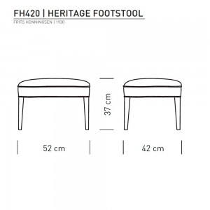 Reposapiés FH420 Heritage cómodo y elegante diseñado por Carl Hansen and Son.