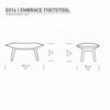 Reposapiés E016 Embrace en piel de diseño moderno de Carl Hansen and Son.