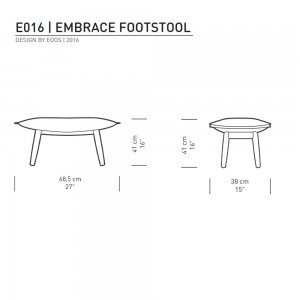Reposapiés E016 Embrace en tela moderno y cómodo de Carl Hansen and Son.
