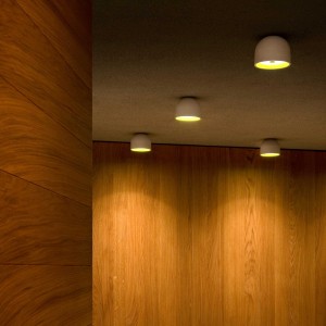 Lámpara de pared y techo Wan C/W de Flos Iluminación.