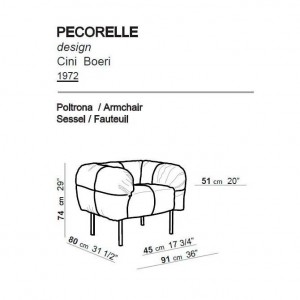 Butaca Pecorelle de Arflex. Sofás y butacas modernas.