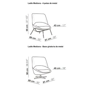 Butaca Ladle baja de Arflex. Sofás y butacas modernas.