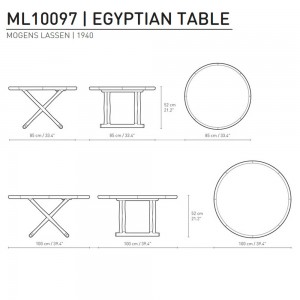 Mesa auxiliar ML10097 Egyptian Table de Carl Hansen and Son con diseño moderno y elegante.