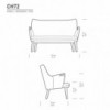 Sofá CH72 de Carl Hansen and Son. Sofás con un diseño atemporal y único.