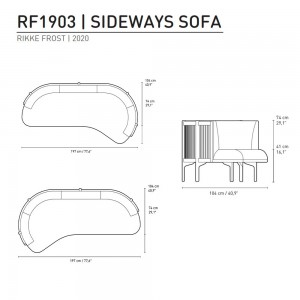 Sofá Sideways RF1903 de Carl Hansen and Son con un diseño único, moderno y elegante.