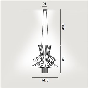 Lámpara suspensión Allegro Ritmico Foscarini. Lámparas de diseño moderno.