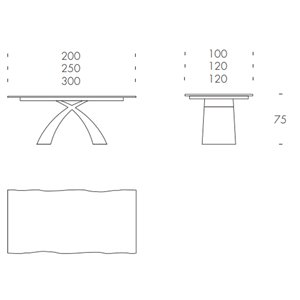 Mesa fija Tokyo madera maciza de Tonin casa. Muebles modernos de hogar.