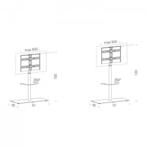 Mueble moderno de televisión Spin 360 para salón de Extendo.