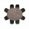 Mesa extensible Big Round para comedor de Ozzio Design