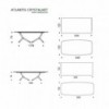 Mesa Atlantis CrystalArt de Cattelan Italia. Mesa de comedor modernos.