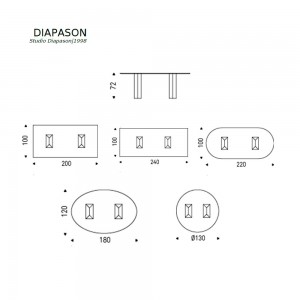 Mesa Diapason de Cattelan Italia. Muebles modernos de diseño italiano.