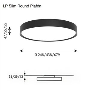Lámpara LP Slim Round Plafón novedad Louis Poulsen.