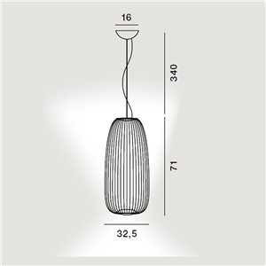 Lámpara de suspensión Spokes 1 de Foscarini. Lámparas de diseño moderno.