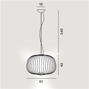 Lámpara de suspensión Spokes 3 de Foscarini. Lámparas modernas de diseño.