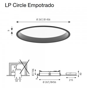 Lámpara empotrada LP Circle Recessed Louis Poulsen.