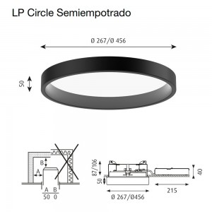 Lámpara  LP Circle Semi Recessed de Louis Poulsen.