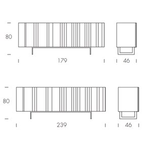 Aparador Diva de Tonin casa. Muebles modernos de hogar.