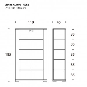 Vitrina Aurora de Tonin casa. Muebles modernos de hogar.