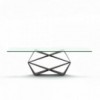 Mesa fija de comedor Gem de Ozzio Design. Elegante diseño geométrico.