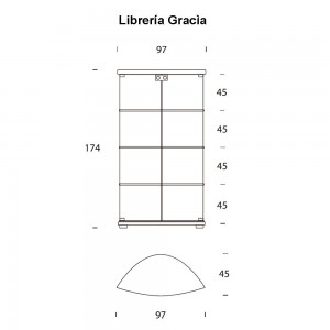 Vitrina Gracìa de Tonin Casa. Muebles modernos italianos.