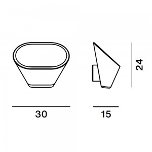 Aplique Aplomb de Foscarini. Apliqus de pared de diseño moderno.