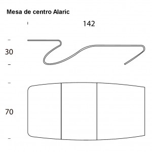 Mesa de centro Alaric de Tonin casa. Muebles modernos de hogar.