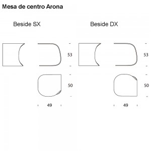 Mesa auxiliar Beside de Tonin casa. Muebles modernos de hogar.