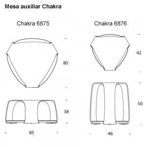 Mesa auxiliar Chakra de Tonin casa. Muebles modernos de hogar.