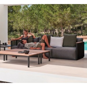 Sofá 3 plazas Bosc de Gandia Blasco. Diseño moderno para jardines y terrazas.