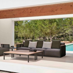 Sofá 3 plazas Bosc de Gandia Blasco. Diseño moderno para jardines y terrazas.
