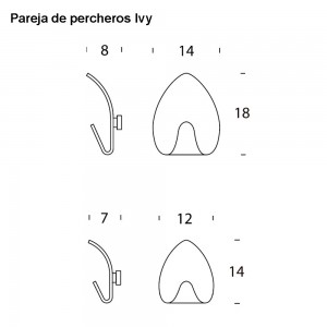 Percheros Ivy de Tonin casa. Muebles modernos de hogar.